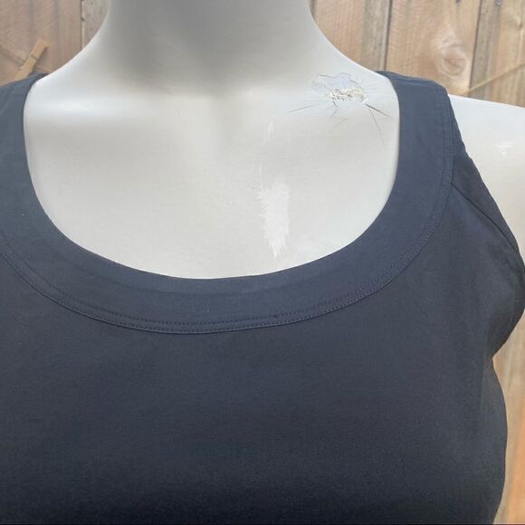 Theory black A-line cotton blend mini dress size 4 - Picture 3 of 9